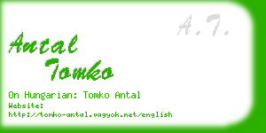 antal tomko business card
